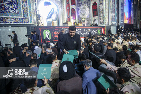 سومین شب اقامه عزای رهبر شهید در حرم مطهر امام رضا علیه السلام