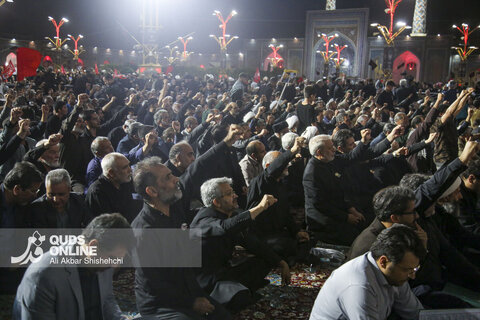 سومین شب اقامه عزای رهبر شهید در حرم مطهر امام رضا علیه السلام
