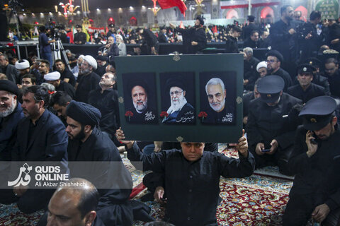 سومین شب اقامه عزای رهبر شهید در حرم مطهر امام رضا علیه السلام