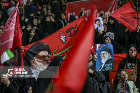 سومین شب اقامه عزای رهبر شهید در حرم مطهر امام رضا علیه السلام