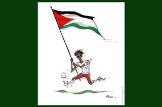 واکنش کارتونیست برزیلی به صعود اسپانیا /  یامال با پرچم فلسطین