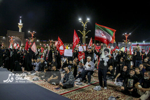مراسم شب هفت رهبر شهید انقلاب در حرم مطهر امام رضا علیه السلام