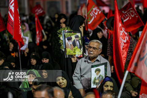 مراسم شب هفت رهبر شهید انقلاب در حرم مطهر امام رضا علیه السلام