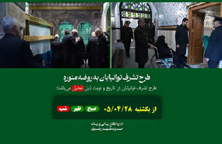 تشرف زائران توان‌یاب به روضه منوره در نوبت‌های صبح و ظهر اجرا می‌شود