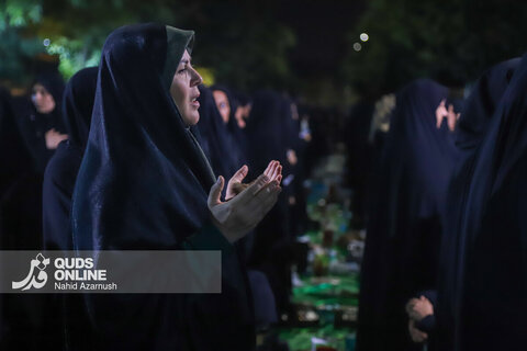 گزارش تصویری | سفره عزای حضرت رقیه به یاد کودکان میناب در مشهدالرضا