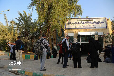 عکس | تردد بدون مشکل زائران از مرز خسروی