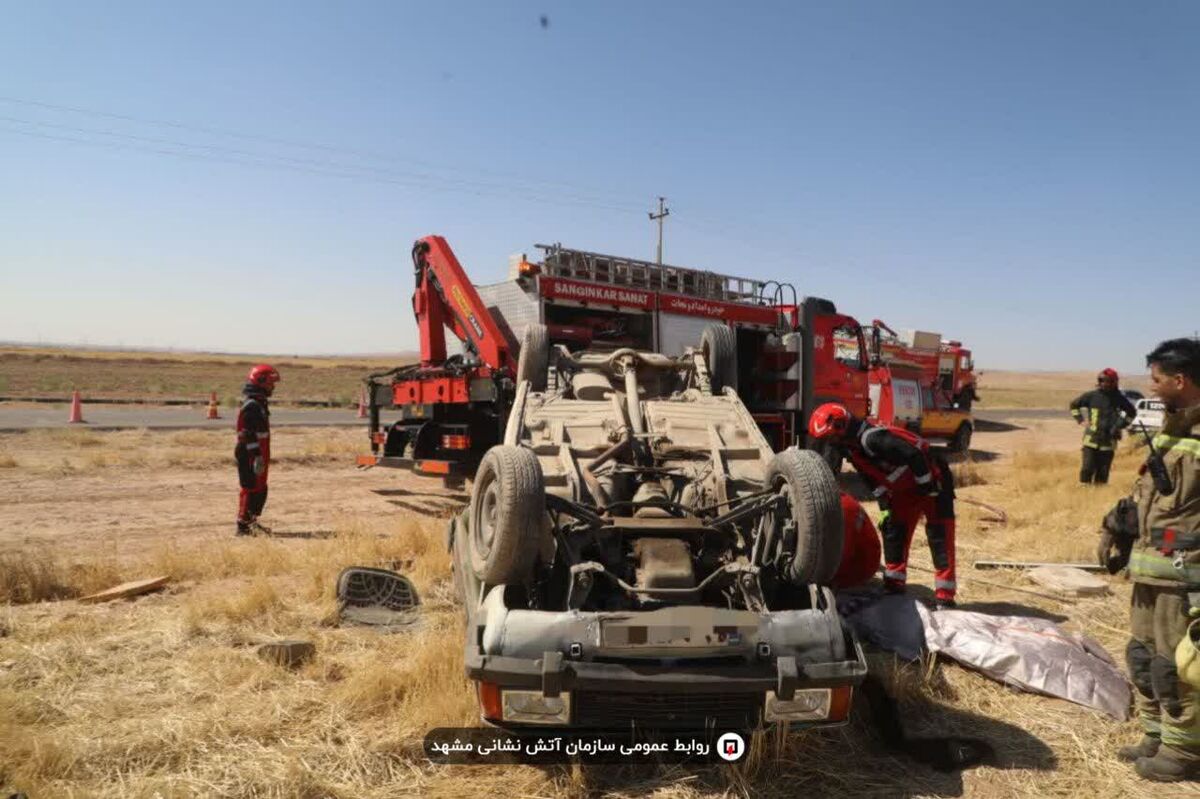 مرگ جوان ۲۹ ساله بر اثر واژگونی پیکان وانت در جاده کنویست