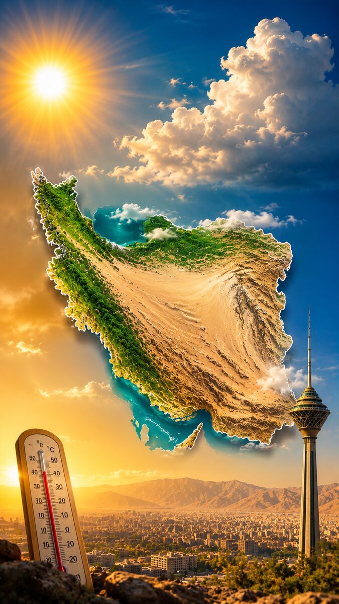 پیش‌بینی وضعیت آب و هوای کشور برای روز سه شنبه ۶ مرداد ۱۴۰۵