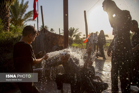 مراسم عزاداری حسینی در مسیر کربلا
