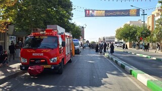 استقرار ۱۳۹ آتش‌نشان در مسیرهای منتهی به حرم مطهر رضوی