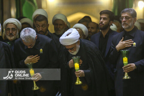 آیین شام غریبان امام رضا علیه السلام در حرم مطهر رضوی