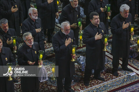 آیین شام غریبان امام رضا علیه السلام در حرم مطهر رضوی