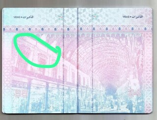 اشتباه عجیب در طراحی گذرنامه‌های سوریه؛ واترمارک عکاس روی صفحه رسمی جا ماند!