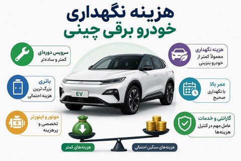 هزینه نگهداری خودرو برقی چینی چقدر است؟ بررسی هزینه باتری، سرویس و تعمیرات
