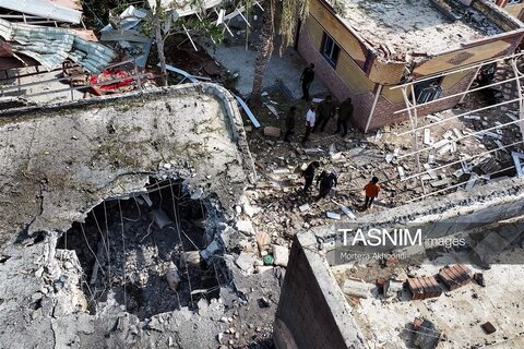 آثارحمله موشکی آمریکا به مراسم عروسی در سیریک