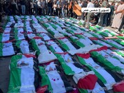 تشییع پیکر ۱۰۰ شهید فلسطینی در غزه؛ ۷۰ کودک در میان قربانیان