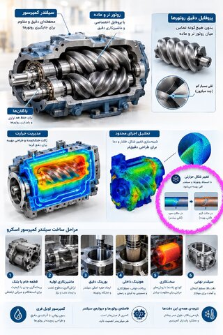 سازنده پوسته ایرند کمپرسور فضایی پایدار و دقیق را مهندسی میکند که روتورها بدون برخورد با دیواره کار کند