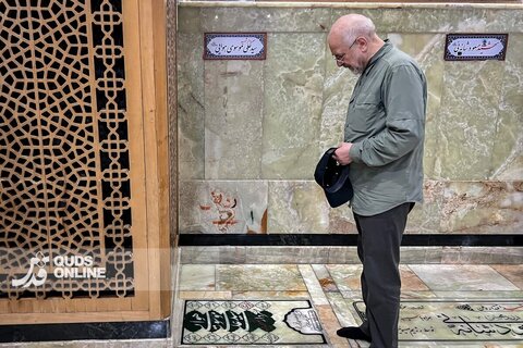 عکس | حضور رئیس مجلس در حرم مطهر حضرت عبدالعظیم حسنی (ع)