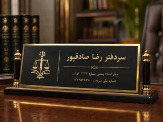 سفارش ساخت تابلو اداری در تهران | تابلو اداری چلنیوم، استیل، دفتر اسناد رسمی و ...