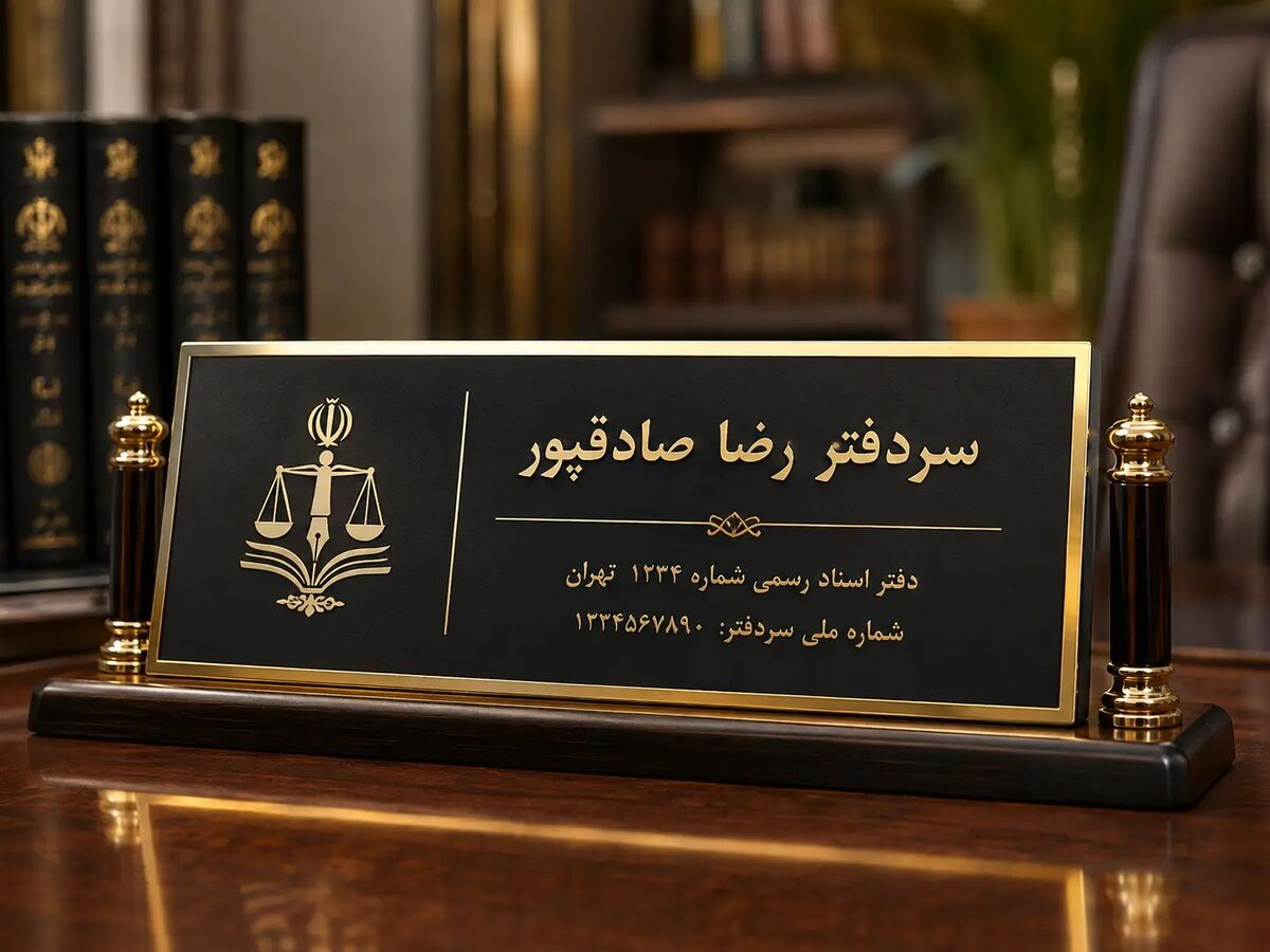 سفارش ساخت تابلو اداری در تهران | تابلو اداری چلنیوم، استیل، دفتر اسناد رسمی و ...