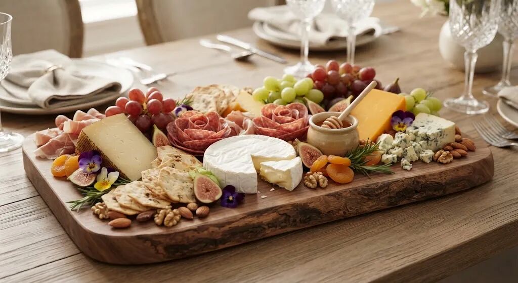 میز مزه با انواع پنیر؛ ایده‌ای شیک برای پذیرایی حرفه‌ای