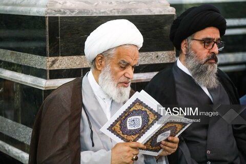 عکس| تشییع پیکر آیت‌الله العظمی شبیری زنجانی در قم