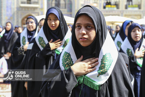 گزارش تصویری | آغاز سال تحصیلی دانش‌آموزان در حرم رضوی