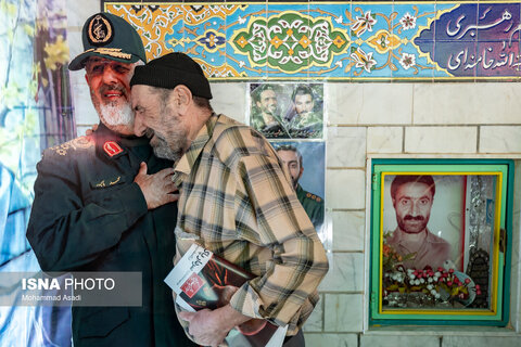 عکس | تصویری خاص از مراسم بزرگداشت سپهبد شهید محمد پاکپور - خنداب