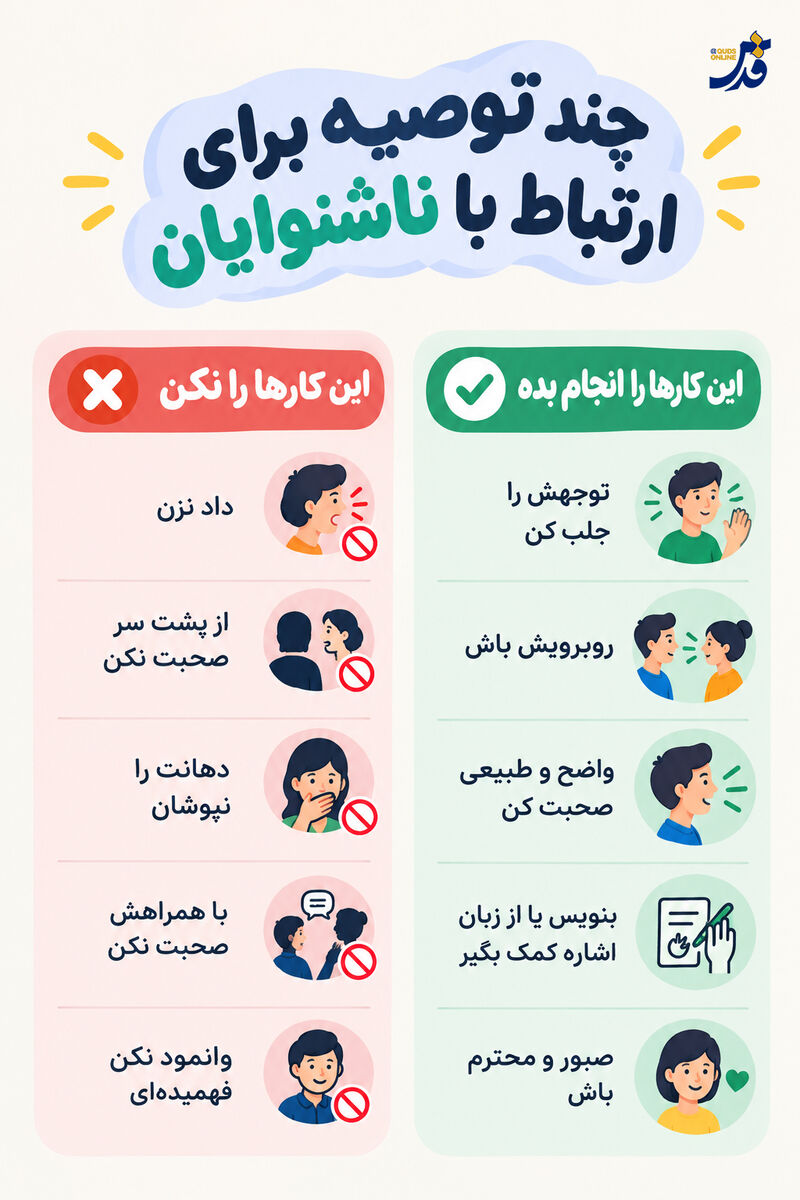 چند توصیه برای ارتباط با ناشنوایان