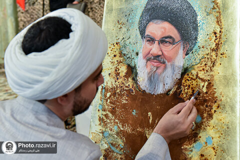 عکس | مراسم بزرگداشت شهید حجت‌الاسلام سیدحسن نصرالله در حرم مطهر رضوی