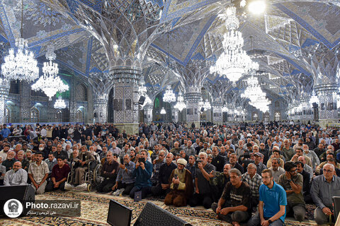 عکس | مراسم بزرگداشت شهید حجت‌الاسلام سیدحسن نصرالله در حرم مطهر رضوی