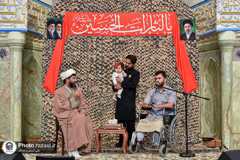 عکس | مراسم بزرگداشت شهید حجت‌الاسلام سیدحسن نصرالله در حرم مطهر رضوی