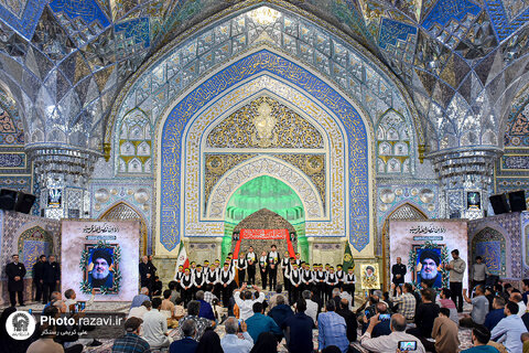 عکس | مراسم بزرگداشت شهید حجت‌الاسلام سیدحسن نصرالله در حرم مطهر رضوی