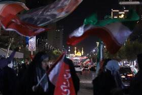 گزارش تصویری | زنجیره انسانی پرچمداران ایران از شمال تا جنوب مشهد