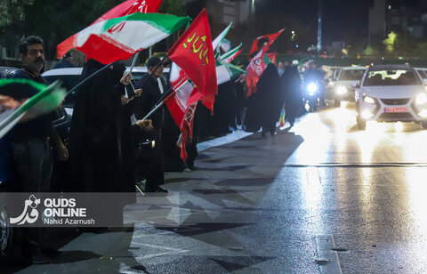 گزارش تصویری | زنجیره انسانی پرچمداران ایران از شمال تا جنوب مشهد