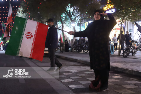 گزارش تصویری | زنجیره انسانی پرچمداران ایران از شمال تا جنوب مشهد