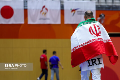 عکس | اهتزاز پرچم ایران در مسابقات پاراتکواندو بازی‌های پاراآسیایی ناگویا - ژاپن