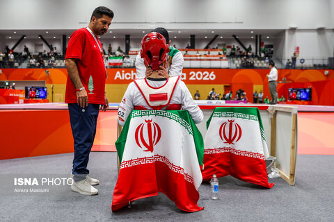 عکس | اهتزاز پرچم ایران در مسابقات پاراتکواندو بازی‌های پاراآسیایی ناگویا - ژاپن