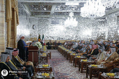 عکس | تصاویری از دیدار شیوخ و سران غیور عشایر عراق و خوزستان با تولیت آستان قدس رضوی